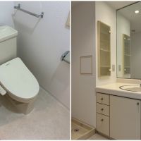 茅ヶ崎市東海岸南四丁目の賃貸物件/トイレ｜洗面