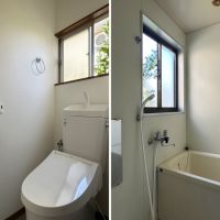 藤沢市辻堂新町三丁目の賃貸物件/左：トイレには窓｜右：風呂にも窓