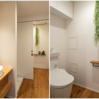 三浦市初声町下宮田の売買物件/洗面の奥にトイレがあります