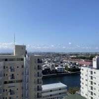 藤沢市片瀬海岸一丁目の賃貸物件/共有部│玄関前から見る眺め