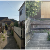 鎌倉市腰越二丁目の賃貸物件/周辺環境│建物前から勝手踏切へ。階段数段あり。