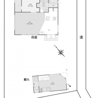 鎌倉市材木座四丁目の売買物件/敷地と母屋、離れの関係