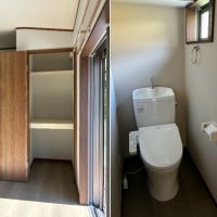 葉山町上山口の賃貸物件/(左)洋室の収納 (右)トイレ
