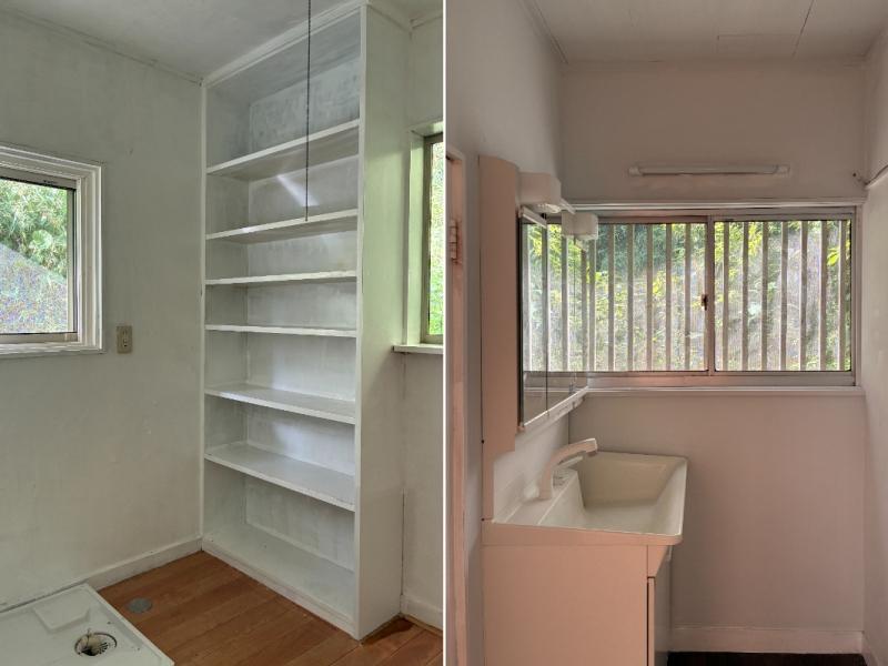 鎌倉市浄明寺四丁目の賃貸物件/左:パントリー|右:洗面室