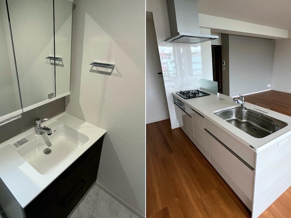 茅ヶ崎市東海岸南六丁目の売買物件/洗面とキッチン