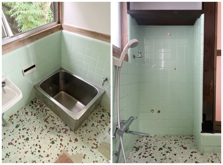 逗子市小坪五丁目の賃貸物件/浴槽はコンパクトサイズ│洗濯機置き場は浴室内にあります。