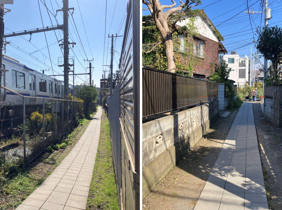 鎌倉市材木座一丁目の賃貸物件/周辺｜横須賀線の線路脇の歩道を進んで行くとたどり着きます。
