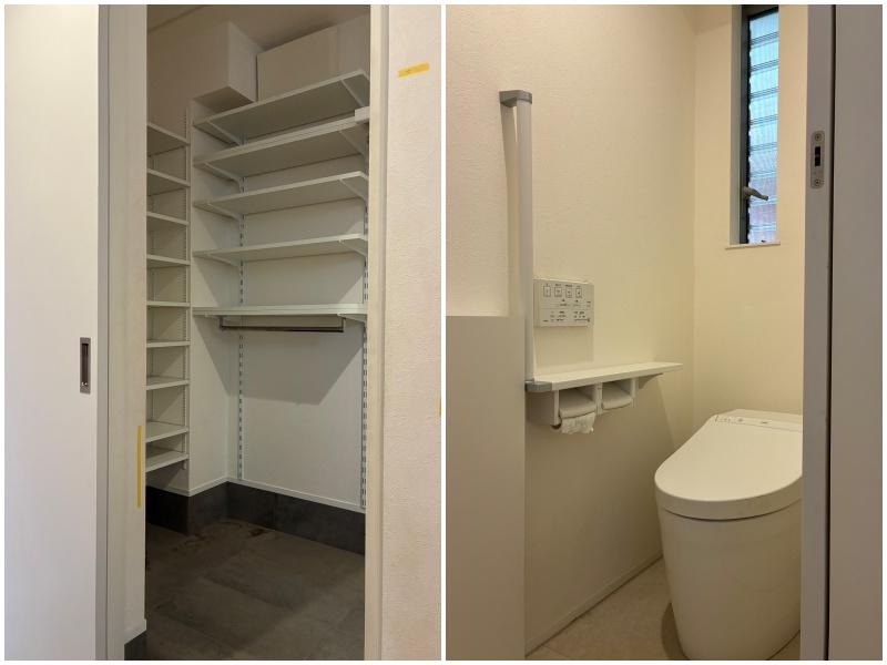 藤沢市辻堂六丁目の賃貸物件/玄関のシューズクローゼット｜1階のトイレ