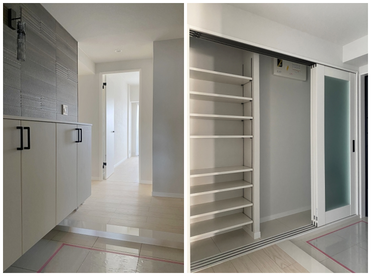 藤沢市鵠沼海岸一丁目の売買物件/玄関│収納