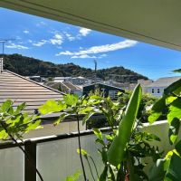 葉山町堀内の売買物件/リビングのバルコニー｜こちらからは三ヶ岡山緑地が望めます