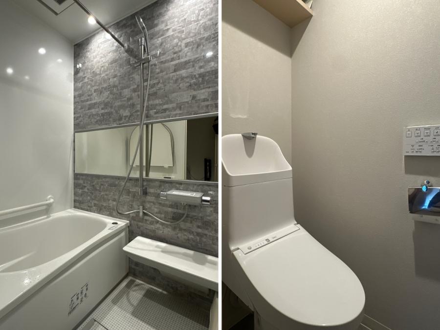 葉山町堀内の売買物件/左：浴室｜右：トイレ