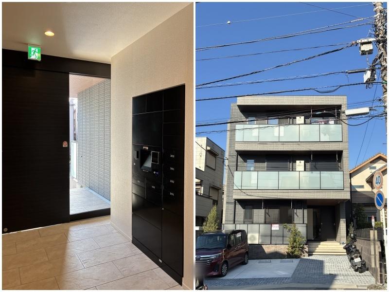 鎌倉市大町一丁目の賃貸物件/共用部（オートロックで集合ポストと宅配ボックスも設置）｜外観
