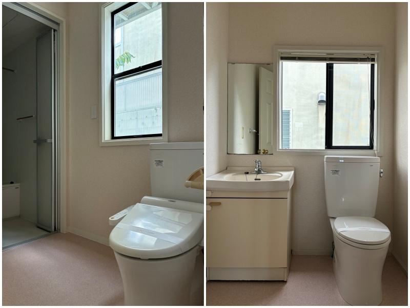 鎌倉市材木座六丁目の賃貸物件/1階のトイレ｜2階のトイレと洗面