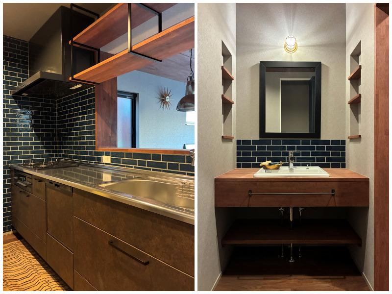 鎌倉市西鎌倉二丁目の売買物件/【A棟】キッチン｜独立洗面台