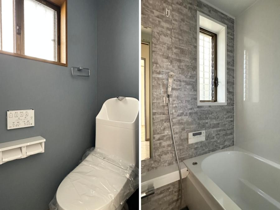 藤沢市大鋸三丁目の売買物件/左：トイレ｜右：風呂