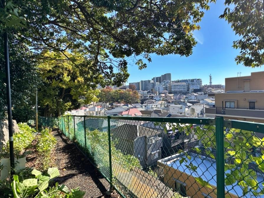 藤沢市大鋸三丁目の売買物件/前面道路を歩いていった先の眺望｜下にはこんな感じで住宅街が広がっています