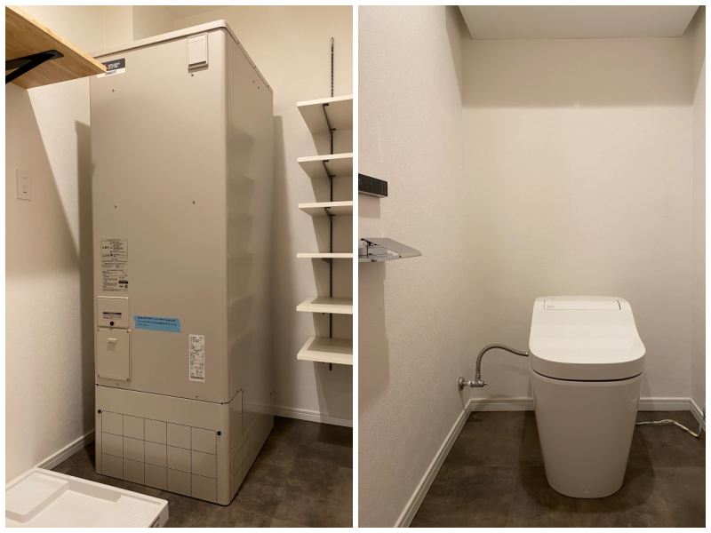 鎌倉市腰越五丁目の売買物件/洗濯機置き場と電気温水器│トイレ