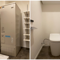 鎌倉市腰越五丁目の売買物件/洗濯機置き場と電気温水器│トイレ