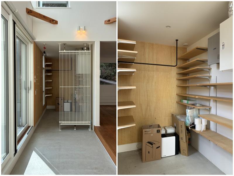 鎌倉市西御門一丁目の賃貸物件/玄関から伸びる土間は、そのままストレージに続きます