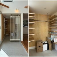 鎌倉市西御門一丁目の賃貸物件/玄関から伸びる土間は、そのままストレージに続きます