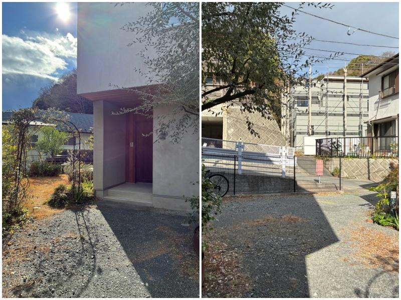 鎌倉市西御門一丁目の賃貸物件/玄関までのスペースに駐車等できます