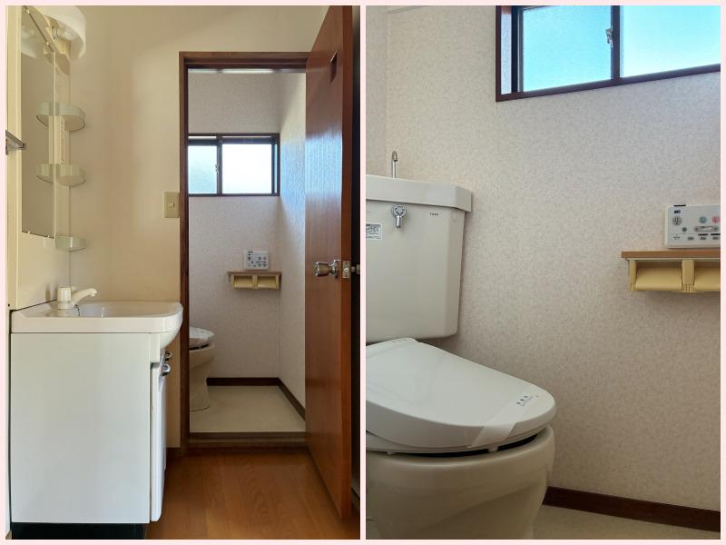 鎌倉市稲村ガ崎四丁目の賃貸物件/【2階】洗面台｜トイレ（ウォシュレット付）