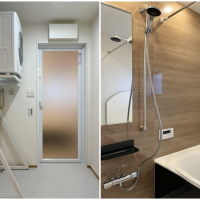 鎌倉市梶原三丁目の売買物件/脱衣所と浴室│ガス乾燥機付きはうれしい