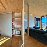 山梨県北杜市高根町の売買物件/左：1階6帖洋室｜右：リビング