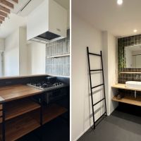 横須賀市武三丁目の売買物件/左：キッチン｜右：洗面