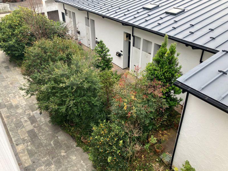 三浦郡葉⼭町堀内 の賃貸物件/共用部｜果樹もなっているので、鳥がやってきます。