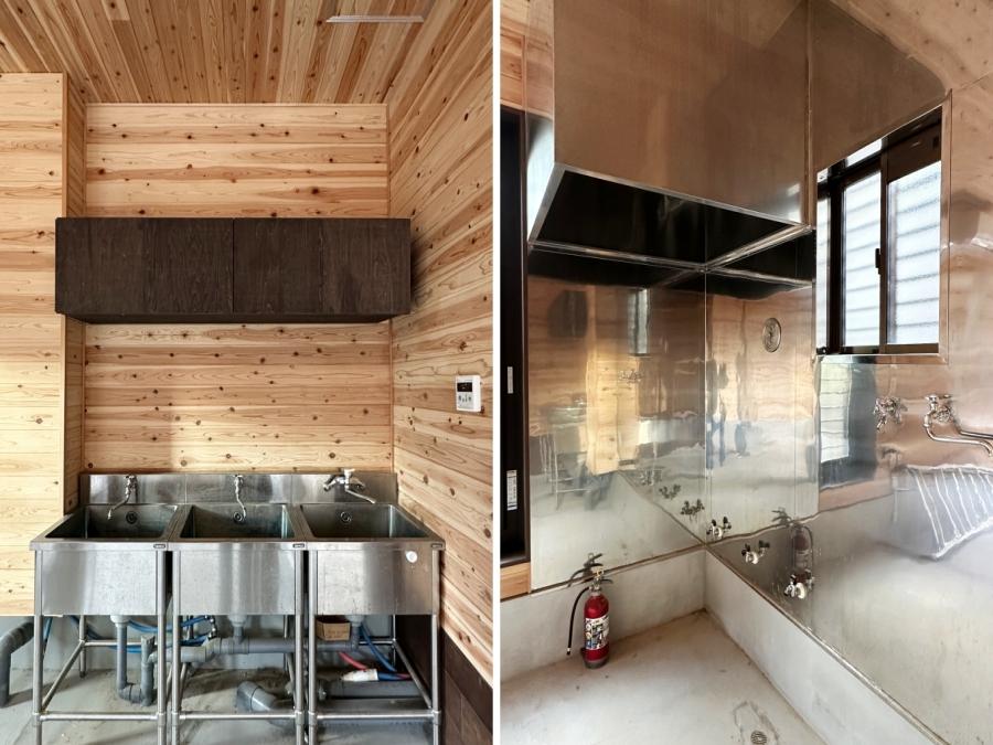 鎌倉市山ノ内の賃貸物件/左：三層シンク｜右：調理はこちらで