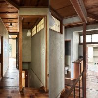 鎌倉市稲村ガ崎一丁目の賃貸物件/玄関を入ると杉の床と天井。この和の空間からリビングのモダンさは想像できませんでした