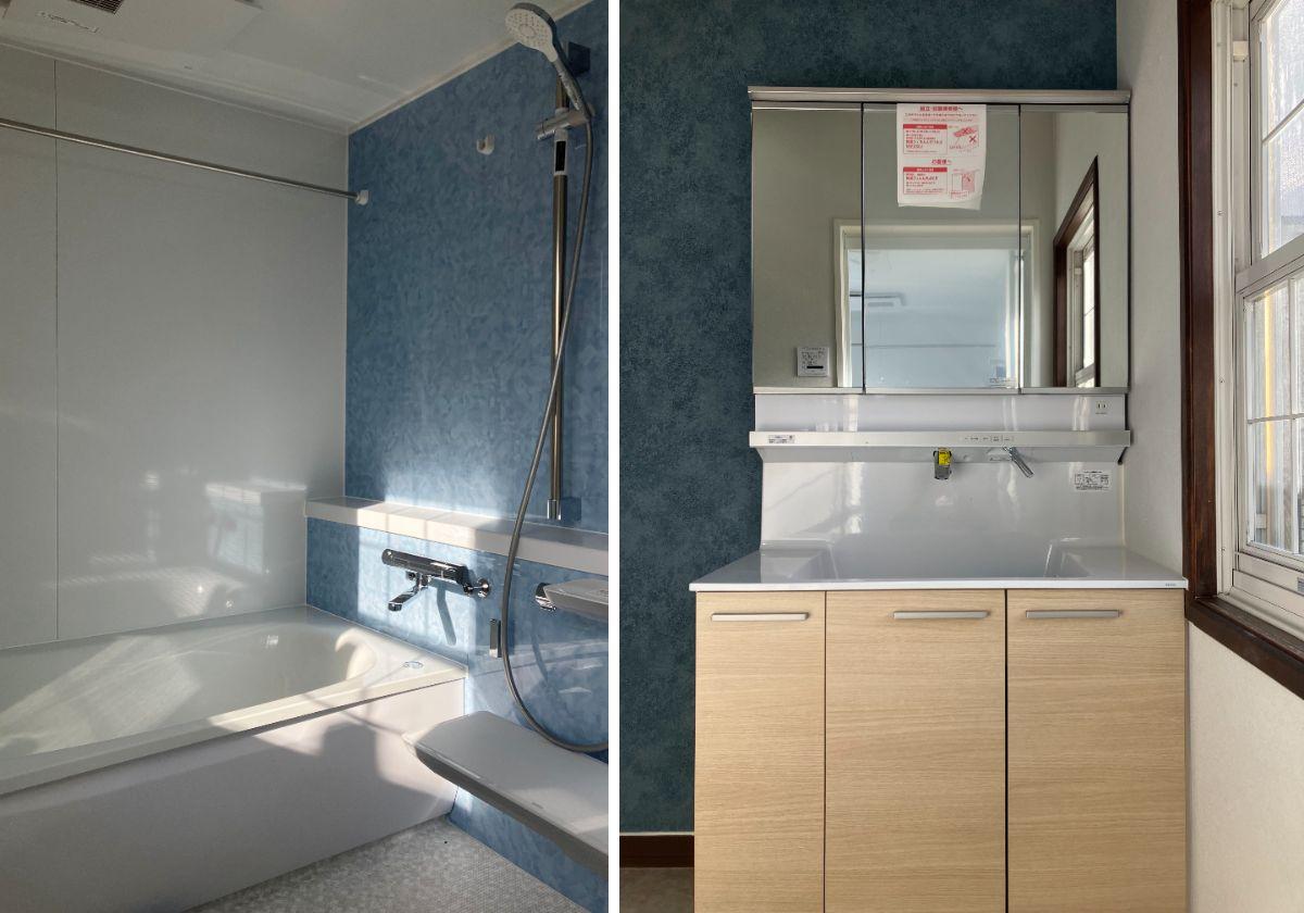 鎌倉市津の売買物件/1階風呂｜洗面所｜新品に更新済。