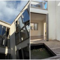 鎌倉市山ノ内の賃貸物件/四角く切り取られた青空の下にはウッドデッキと小さなテラス