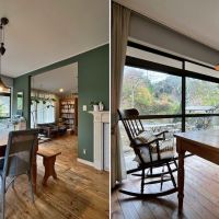 鎌倉市笛田五丁目の売買物件/左：ダイニングからリビングを見る｜右：ダイニングの絵になる一画