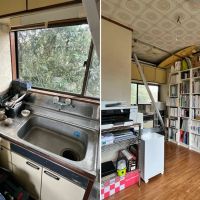 鎌倉市笛田五丁目の売買物件/左：2階リビングにある水洗｜右：2階リビングのバックヤード