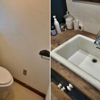 鎌倉市笛田五丁目の売買物件/左：2階のトイレ｜右：1階洗面ボウル