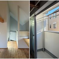 茅ヶ崎市浜竹二丁目の賃貸物件/2階の洋室は、広い廊下といった方が伝わりそう｜バルコニーは控えめなサイズ