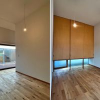 茅ヶ崎市東海岸南四丁目の売買物件/左：洋室3から中庭を見る｜右：洋室3の収納