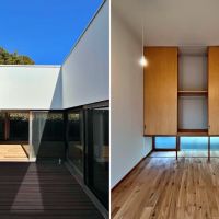 茅ヶ崎市東海岸南四丁目の売買物件/左：中庭｜右：洋室3の収納