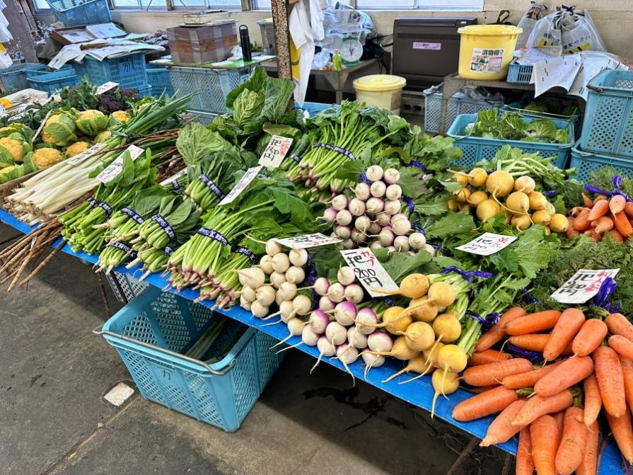 鎌倉市小町一丁目の賃貸物件/レンバイ内部｜色とりどりの野菜が並んでいます
