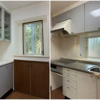 鎌倉市材木座三丁目の賃貸物件/キッチン｜広々とした空間です。備え付けの収納棚あり。コンロはIHなのでご了承を