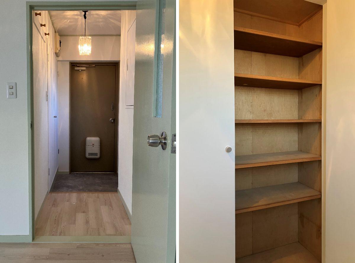 鎌倉市山ノ内の賃貸物件/玄関｜深さはそこまでですが、高さのある収納。