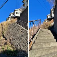 鎌倉市笛田六丁目の売買物件/家までの階段はまあまあ急です