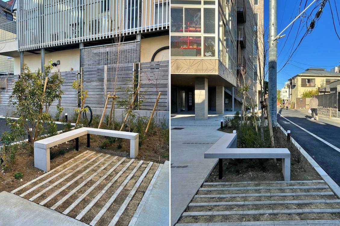 鎌倉市小町二丁目の賃貸物件/ベンチ｜ここから文化が生まれるんだと思っています