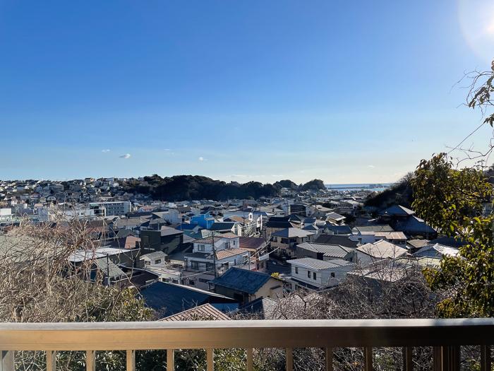 鎌倉市津西の売買物件/南の戸建｜1階バルコニーからの眺め