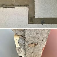 鎌倉市梶原五丁目の賃貸物件/ディテール｜天井は間仕切り跡をあえてのくっきり残し。RC壁と床の攻めたおさまりを見て欲しい。