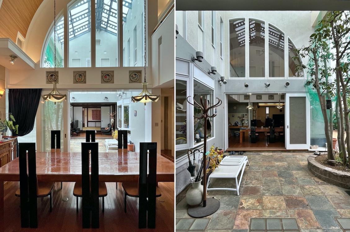 鎌倉市腰越の売買物件/ダイニングと庭の関係｜相互に奥に空間があることで広がりが生まれます