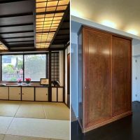 鎌倉市腰越の売買物件/左：1階和室はもてなしの空間といった印象｜右：2階主寝室の収納