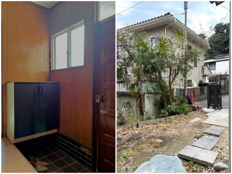 鎌倉市長谷五丁目の賃貸物件/玄関｜庭